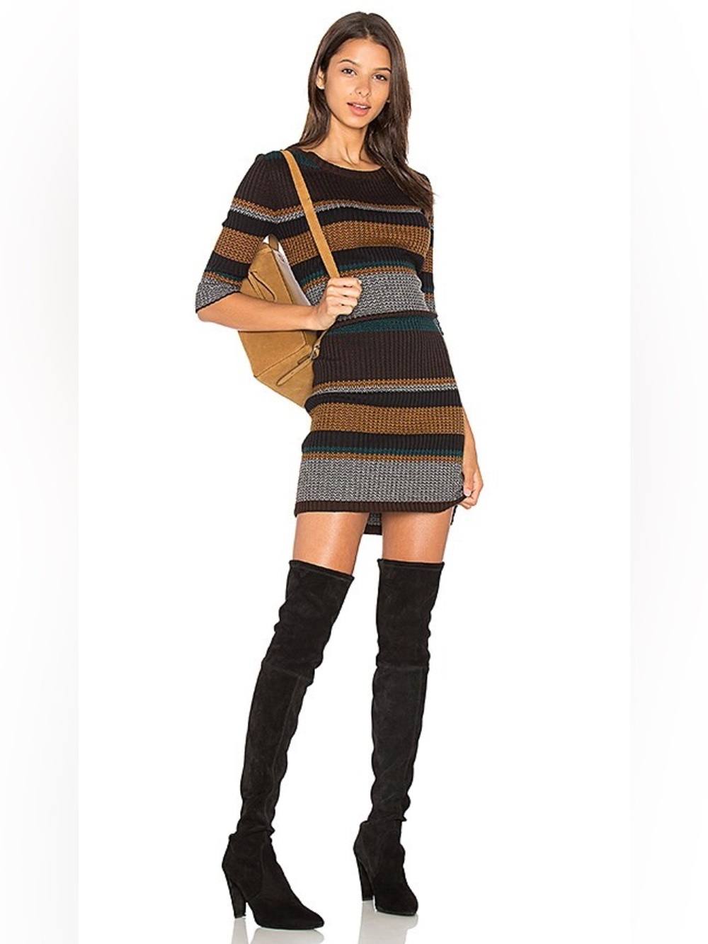 Sanctuary x REVOLVE Veronique Stripe Fitted Knit Sweater Dress Bodycon Size M